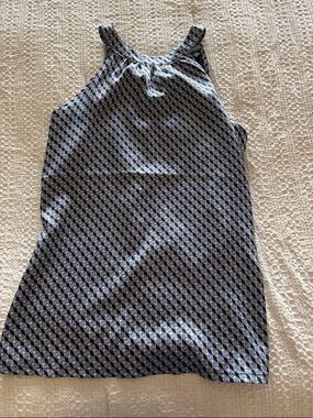 The Limited Navy and White Geo Halter Camisole